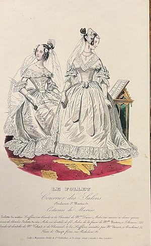 Six fashion prints | 6 Lithographies from fashion magazine Le Follet Courrier des Salon, 6 pp.