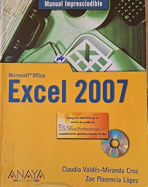 Imagen del vendedor de EXCEL 2007. INCLUYE CD. a la venta por Libreria Lopez de Araujo