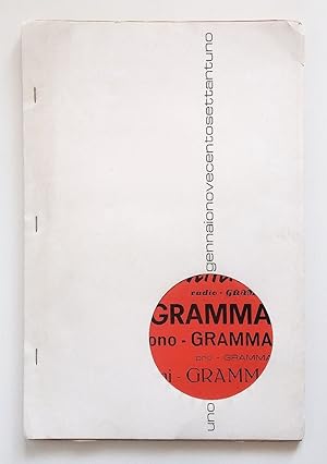 Gramma n. 1/1971 Bollettino trimestrale di cultura contemporanea Lecce Miccini