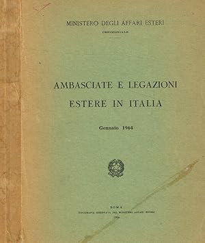 Bild des Verkufers fr Ambasciate e legazioni estere in Italia Gennaio 1964 zum Verkauf von Biblioteca di Babele