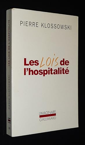 Bild des Verkufers fr Les Lois de l'hospitalit zum Verkauf von Abraxas-libris