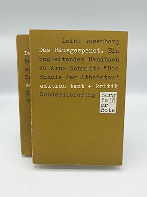 Seller image for Das Hausgespenst. Ein begleitendes Handbuch zu Arno Schmidts Die Schule der Atheisten 2 Bnde for sale by Antiquariat Bcherwurm