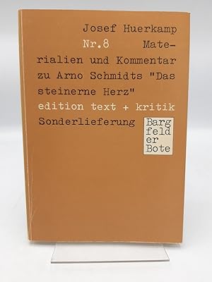 Seller image for [Nummer acht] Nr. 8. Materialien u. Kommentar zu Arno Schmidts Roman Das steinerne Herz for sale by Antiquariat Bcherwurm