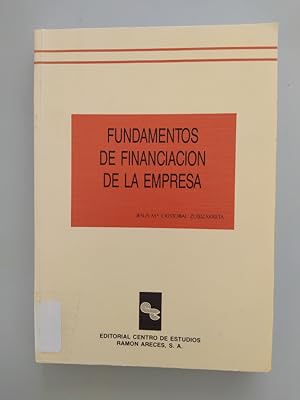 Imagen del vendedor de FUNDAMENTOS DE FINANCIACIN DE LA EMPRESA. a la venta por TraperaDeKlaus