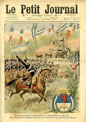 "LE PETIT JOURNAL N°989 du 31/10/1909" UNE CURIEUSE CÉRÉMONIE A BOULOGNE-SUR-MER : Les Grenadiers...