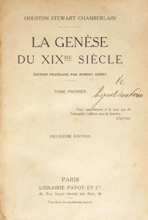 LA GENÈSE DU XIXme SIÈCLE. [2 VOLS.]