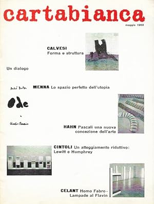 Bild des Verkufers fr Cartabianca. Numero 2 (of 5 published), maggio, 1968. zum Verkauf von studio montespecchio