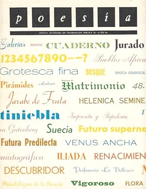 Bild des Verkufers fr Poesia. Revista ilustrada de Informacio Poetica. no. 9 zum Verkauf von studio montespecchio