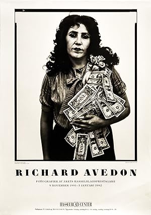 1991 Swedish Photography Exhibition Poster, Richard Avedon, (Woman Factory Worker on Her Birthday...