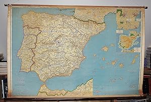 Espana y Portugal: Mapa Mural (Large Pull Down Map)