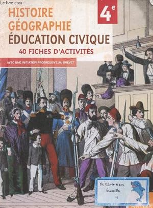 Image du vendeur pour Histoire gographie ducation civique - 21 fiches sur 40 fiches d'activits - 4e - incomplet. mis en vente par Le-Livre