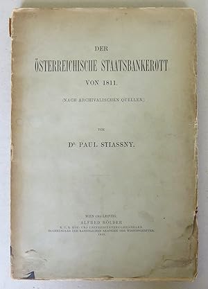 Bild des Verkufers fr Der sterreichische Staatsbankerott von 1811 (nach archivalischen Quellen) zum Verkauf von Antikvariat Valentinska