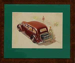 English Armstrong Siddeley Motorcar Advert Illustration c1936 Artwork