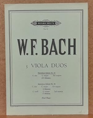 Bild des Verkufers fr 3 Viola Duos G dur / G major / Sol majeur (Viola Duo No. I) zum Verkauf von ANTIQUARIAT H. EPPLER