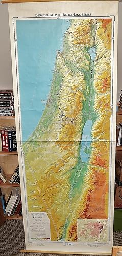 Israel: Denoyer-Geppert Relief-Like Series (Large Pull Down Map)