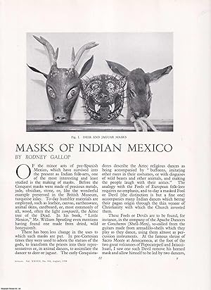 Bild des Verkufers fr Masks of Indian Mexico. An original article from Apollo, International Magazine of the Arts, 1938. zum Verkauf von Cosmo Books