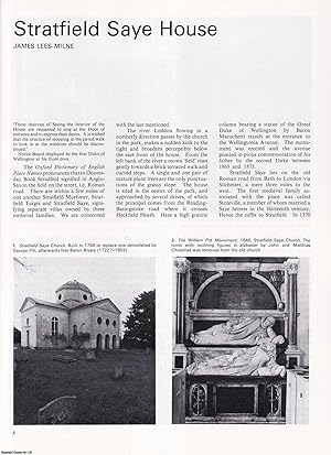 Immagine del venditore per Stratfield Saye House, Hampshire. An original article from Apollo, International Magazine of the Arts, 1975. venduto da Cosmo Books