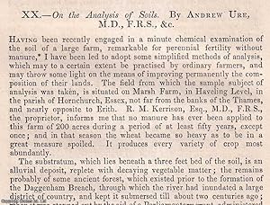 Imagen del vendedor de The Analysis of Soils. An original article from the Journal of the Royal Agricultural Society of England, 1845. a la venta por Cosmo Books