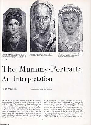 Imagen del vendedor de The Mummy Portrait: An Interpretation. An original article from Apollo, International Magazine of the Arts, 1964. a la venta por Cosmo Books
