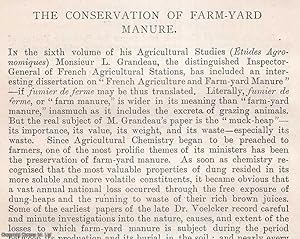 Seller image for Farm-Yard manure. An original article from the Journal of the Royal Agricultural Society of England, 1893. for sale by Cosmo Books