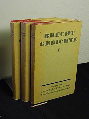 Gedichte - Band I + II + III (3 Bücher von 10) - I: 1918-1929 Bertolt Brechts Hauspostille, Aus e...