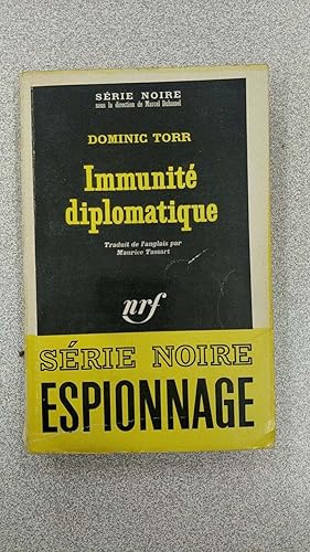 Image du vendeur pour Immunit diplomatique mis en vente par Dmons et Merveilles