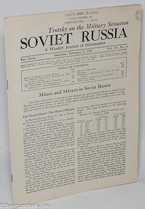 Soviet Russia, a weekly journal of information. Vol. 4, no. 6, February 5, 1921