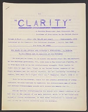 Clarity: a monthly newsletter that discusses the problems of revolution in the United States. Vol...