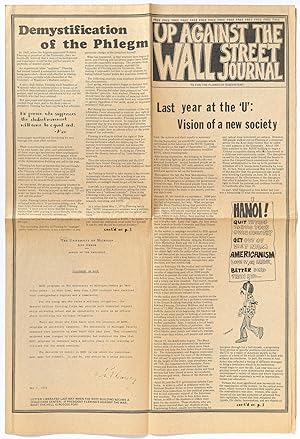 Immagine del venditore per Up Against the Wall Street Journal: Number 8, Summer Edition, July 14, 1970 venduto da Between the Covers-Rare Books, Inc. ABAA