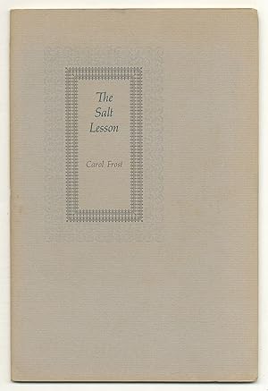 Bild des Verkufers fr The Salt Lesson zum Verkauf von Between the Covers-Rare Books, Inc. ABAA