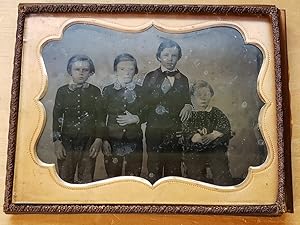 Original Ambrotype - William Winter and His Three Brothers, c. 1850s
