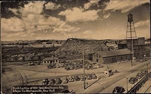 Bild des Verkufers fr Ansichtskarte / Postkarte Mechanicville New York, West Virginia Pulp and Paper Co., Bird's Eye View of Mill Yard zum Verkauf von akpool GmbH