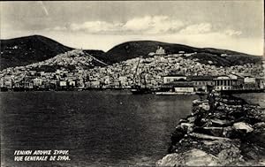 Bild des Verkufers fr Ansichtskarte / Postkarte Syros Griechenland, Gesamtansicht, Blick auf die Insel zum Verkauf von akpool GmbH