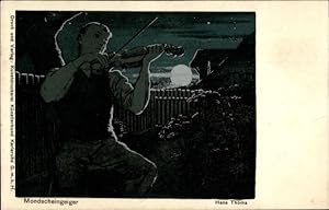 Künstler Ansichtskarte / Postkarte Thoma, Hans, Mondscheingeiger