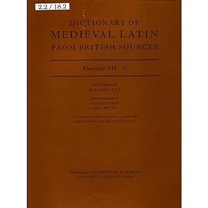 Seller image for Dictionary of Medieval Latin from British Sources: Fascicule VII N for sale by avelibro OHG