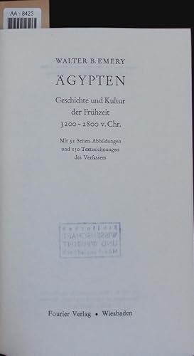 Bild des Verkufers fr gypten. Geschichte und Kultur der Frhzeit, 3200 - 2800 v. Chr. zum Verkauf von Antiquariat Bookfarm