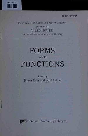 Seller image for Forms and Functions. AA-6727 for sale by Antiquariat Bookfarm
