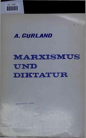 Seller image for Marxismus und Diktatur. AA-6641 for sale by Antiquariat Bookfarm