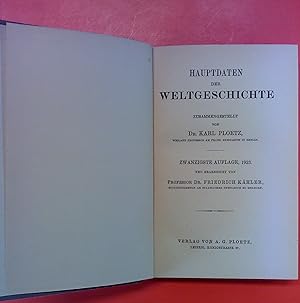 Seller image for Hauptdaten der Weltgeschichte. Sonderausgabe - 20. Auflage for sale by biblion2
