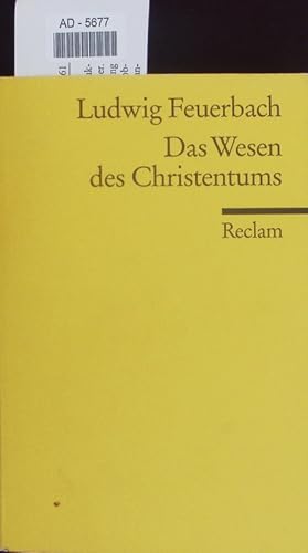 Seller image for Das Wesen des Christentums. for sale by Antiquariat Bookfarm