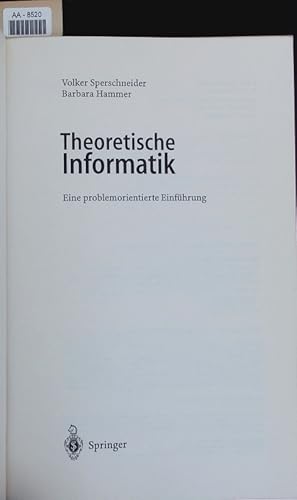 Imagen del vendedor de Theoretische Informatik. a la venta por Antiquariat Bookfarm