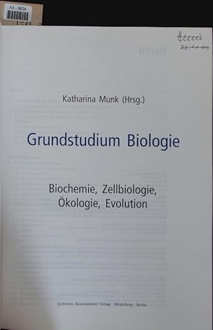 Bild des Verkufers fr Grundstudium Biologie. zum Verkauf von Antiquariat Bookfarm