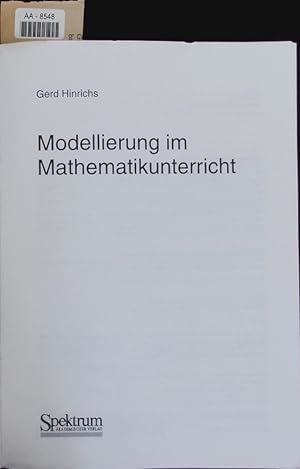 Bild des Verkufers fr Modellierung im Mathematikunterricht. zum Verkauf von Antiquariat Bookfarm