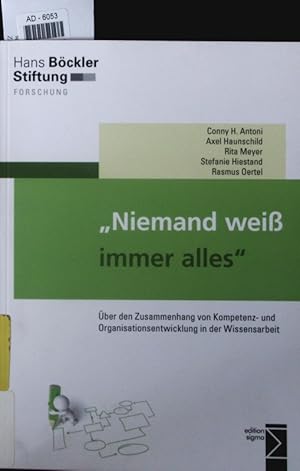 Seller image for Niemand wei immer alles". for sale by Antiquariat Bookfarm