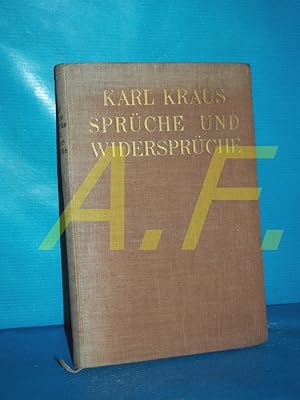 Bild des Verkufers fr Sprche und Widersprche zum Verkauf von Antiquarische Fundgrube e.U.