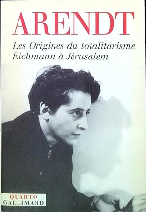 Bild des Verkufers fr Les Origines du totalitarisme Eichmann a' Jerusalem zum Verkauf von Librodifaccia