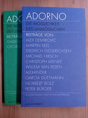 Immagine del venditore per Adorno - die Mglichkeit des Unmglichen. Zwei Bnde. [Erschienen anllich der Ausstellung "Adorno" im Frankfurter Kunstverein, 29. Oktober 2003 - 4. Januar 2004]. venduto da Antiquariat Seitenwechsel