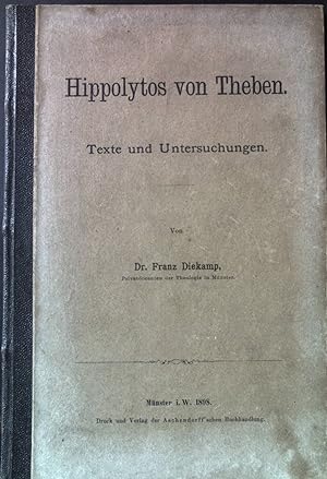 Bild des Verkufers fr Hippolytos von Theben. Texte und Untersuchungen. zum Verkauf von books4less (Versandantiquariat Petra Gros GmbH & Co. KG)