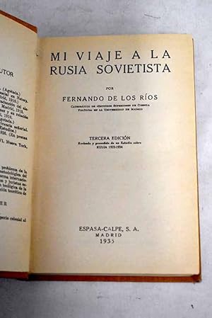 Imagen del vendedor de Mi viaje a la Rusia sovietista a la venta por Alcan Libros