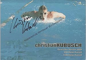Original Autogramm Christian Kubusch Schwimmen /// Autogramm Autograph signiert signed signee